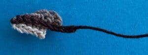Crochet kookaburra 2 ply third beak part