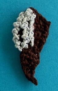 Crochet kookaburra 2 ply wing with feathers
