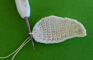Crochet rat 2 ply joining for tail