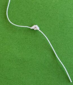 Crochet rat 2 ply near front leg row 2