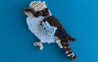 Finished crochet kookaburra 4 ply landscape
