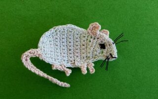 Finished crochet rat 2 ply landscape