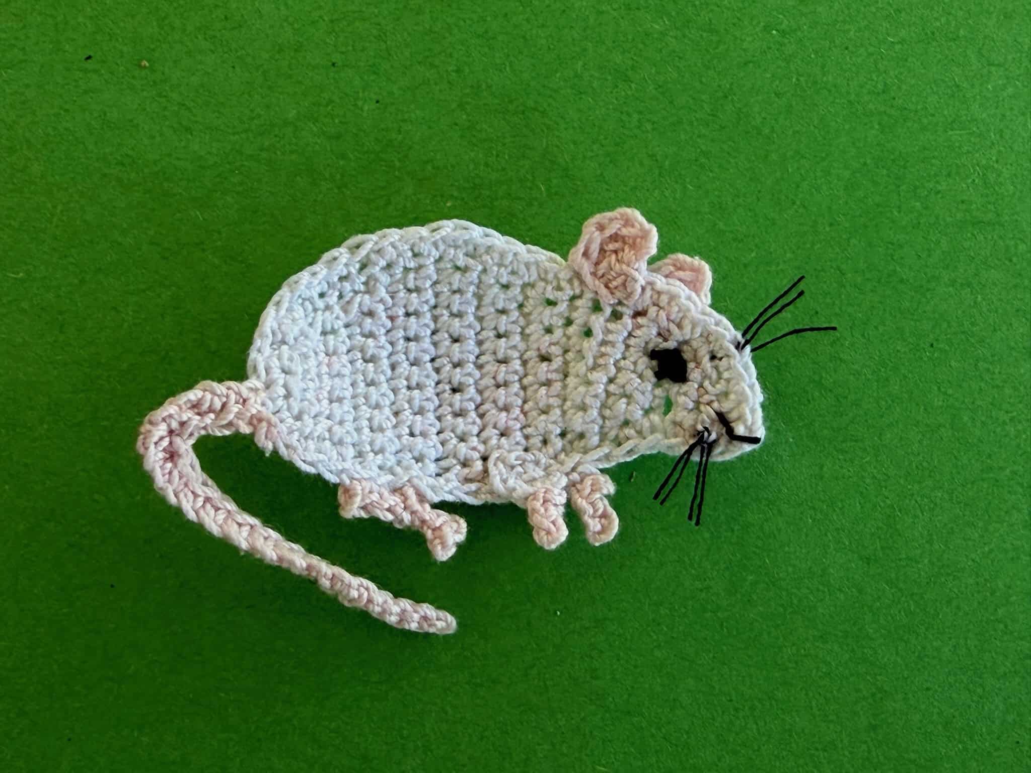 Finished crochet rat 2 ply landscape