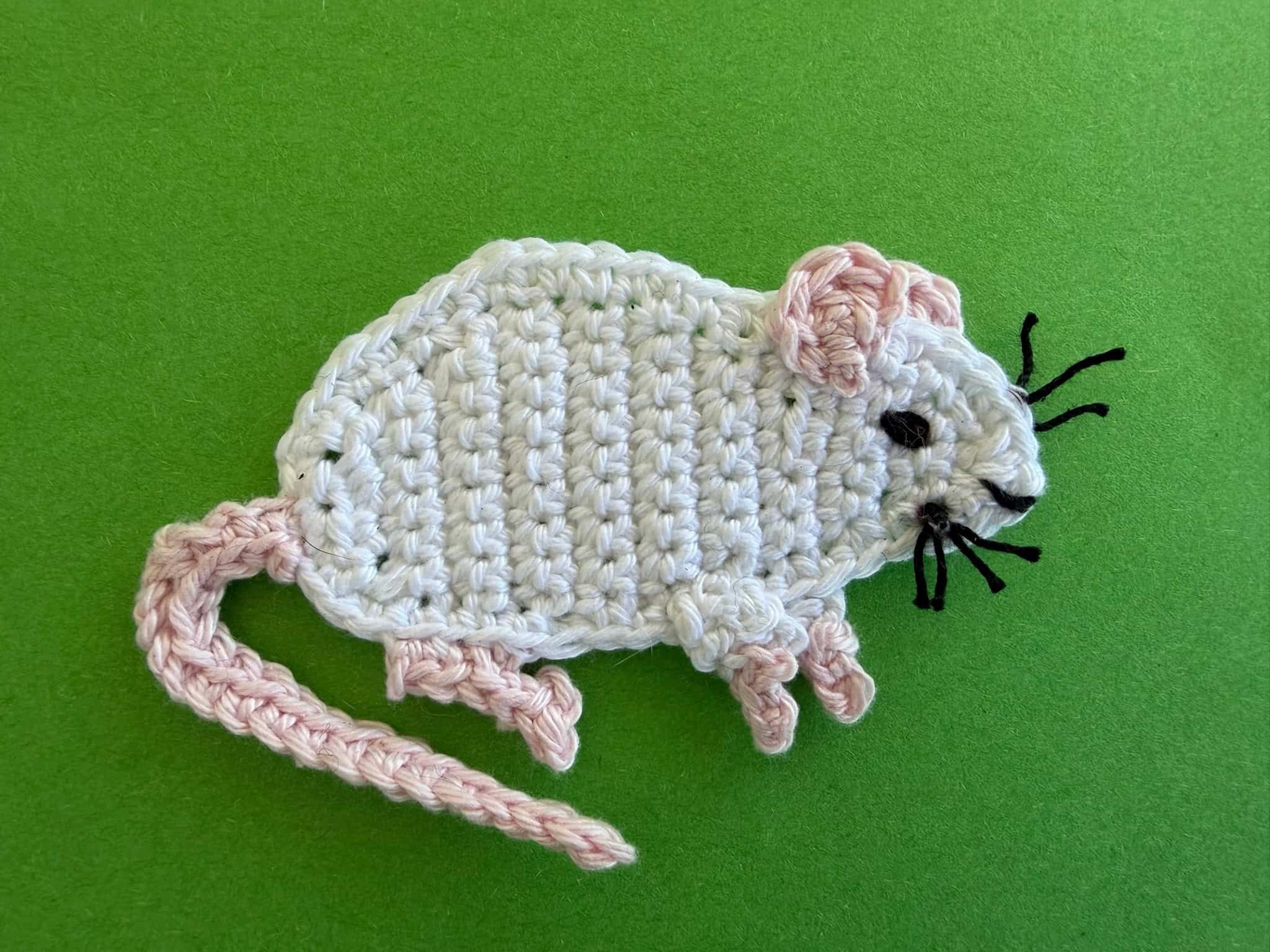 Finished crochet rat 4 ply landscape