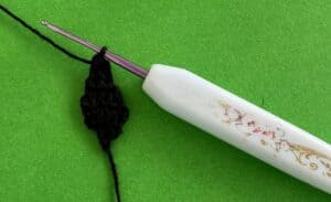 Crochet dalmatian pup 2 ply ear