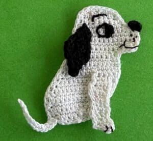 Crochet dalmatian pup 2 ply head with ear