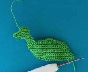 Crochet dinosaur stegosaurus 2 ply body