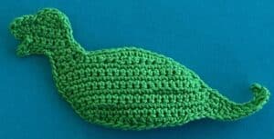 Crochet dinosaur stegosaurus 2 ply body neatened