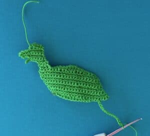 Crochet dinosaur stegosaurus 2 ply chain for tail