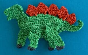 Crochet dinosaur stegosaurus 2 ply fifth blade neatened