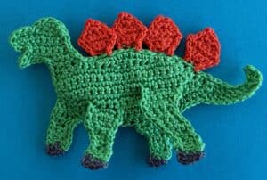 Crochet dinosaur stegosaurus 2 ply fourth blade