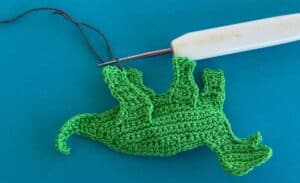 Crochet dinosaur stegosaurus 2 ply joining for hoof
