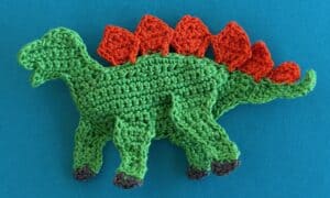 Crochet dinosaur stegosaurus 2 ply sixth blade