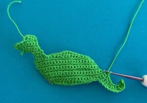 Crochet dinosaur stegosaurus 2 ply tail