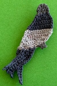 Crochet pigeon 2 ply back leg