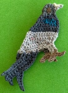 Crochet pigeon 2 ply eye marking