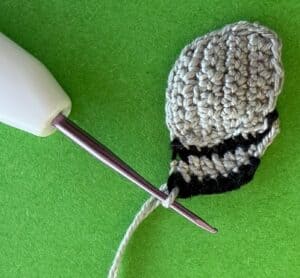 Crochet pigeon 2 ply joining for fifth wing part