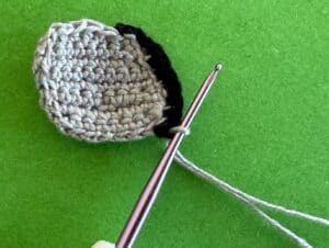 Crochet pigeon 2 ply joining for third wing part