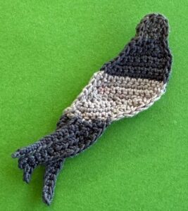 Crochet pigeon 2 ply tail complete