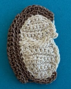 Crochet sitting hedgehog 2 ply around body