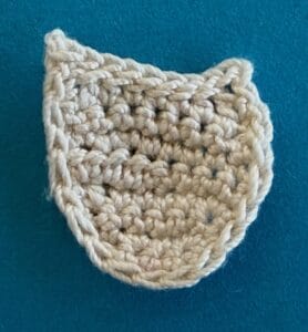 Crochet sitting hedgehog 2 ply body neatened