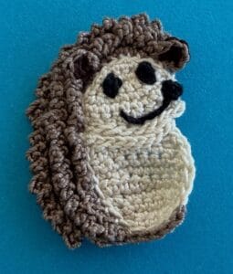 Crochet sitting hedgehog 2 ply body with ears