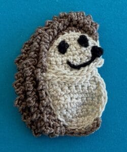 Crochet sitting hedgehog 2 ply body with eyes