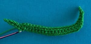 Crochet sitting hedgehog 2 ply front boat