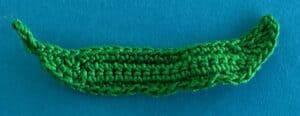 Crochet sitting hedgehog 2 ply front boat neatened