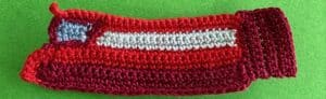 Crochet double-decker bus 2 ply back platform