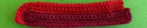 Crochet double-decker bus 2 ply body neatened