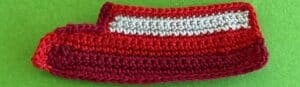 Crochet double-decker bus 2 ply front window frame