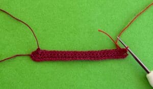 Crochet double-decker bus 2 ply joining for row 4