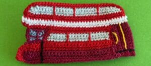 Crochet double-decker bus 2 ply rails