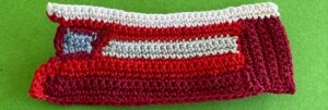 Crochet double-decker bus 2 ply white section