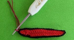Crochet skateboard 2 ply joining for side