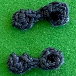 Crochet skateboard 2 ply wheels joined together