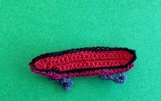 Finished crochet skateboard 2 ply landscape