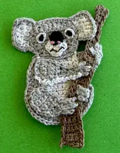 Crochet koala 2 ply body with left leg