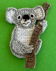 Crochet koala 2 ply body with right leg