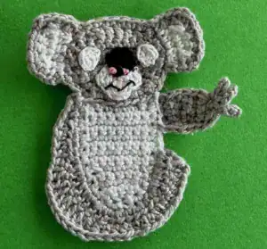 Crochet koala 2 ply head with eye areas