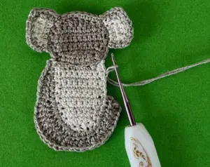 Crochet koala 2 ply joining for left arm