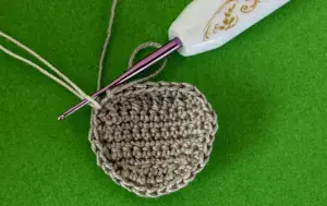 Crochet koala 2 ply joining for right inner ear