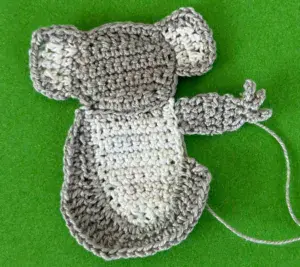 Crochet koala 2 ply left arm