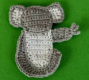 Crochet koala 2 ply left arm neatened