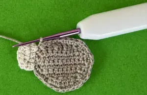 Crochet koala 2 ply right inner ear