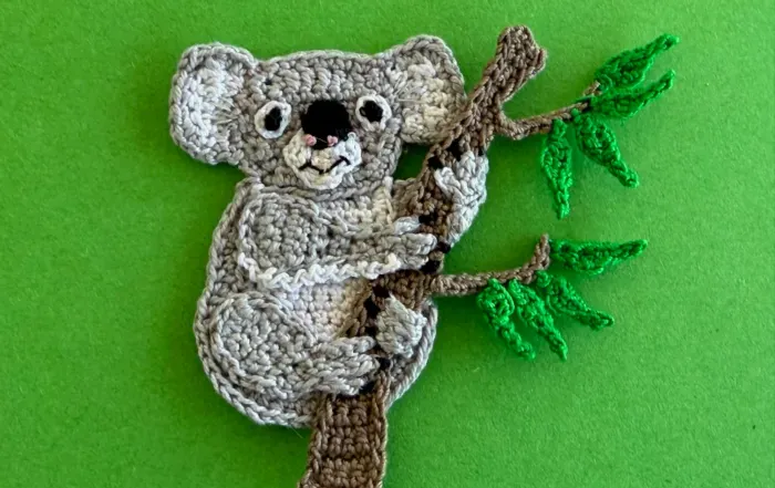 Finished crochet koala 2 ply landscape
