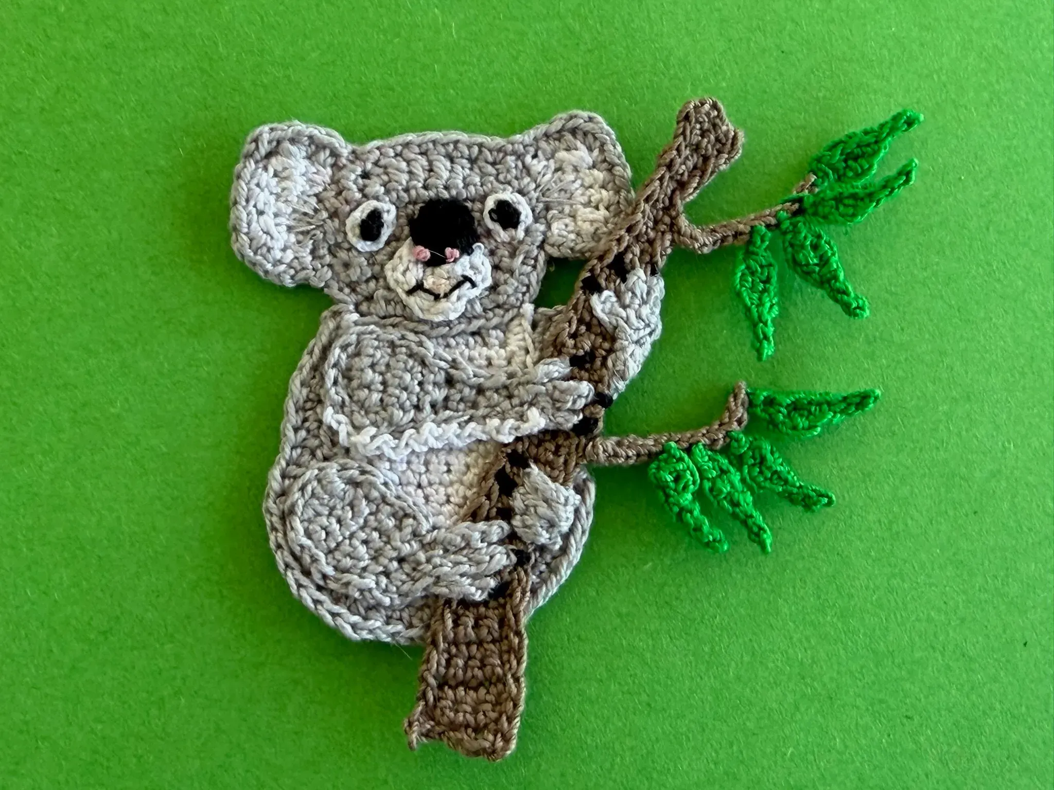 Finished crochet koala 2 ply landscape