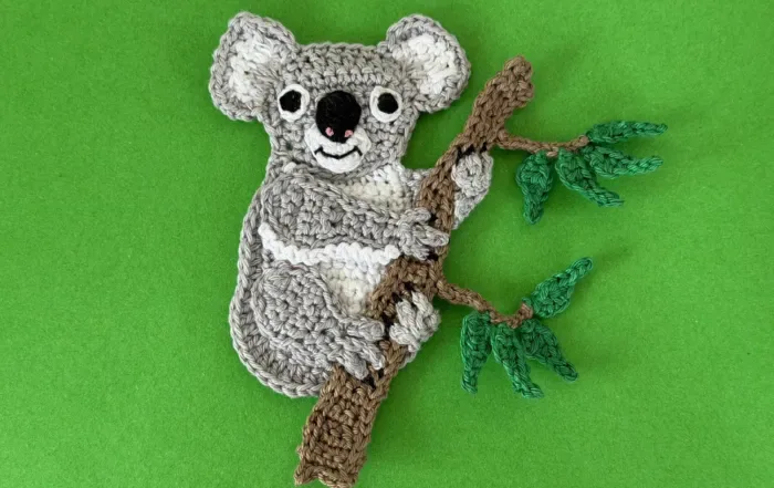 Finished crochet koala 4 ply landscape