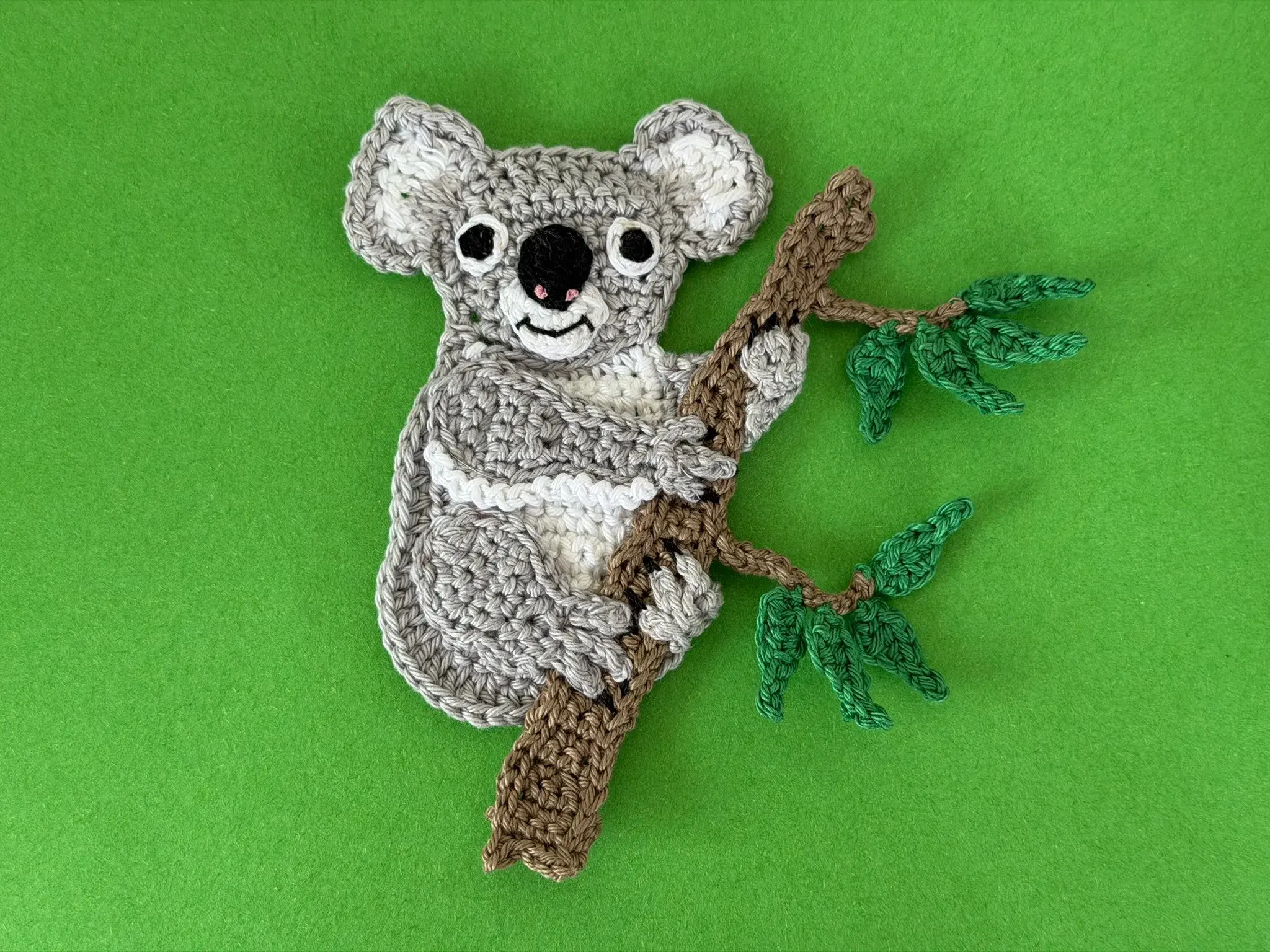 Finished crochet koala 4 ply landscape